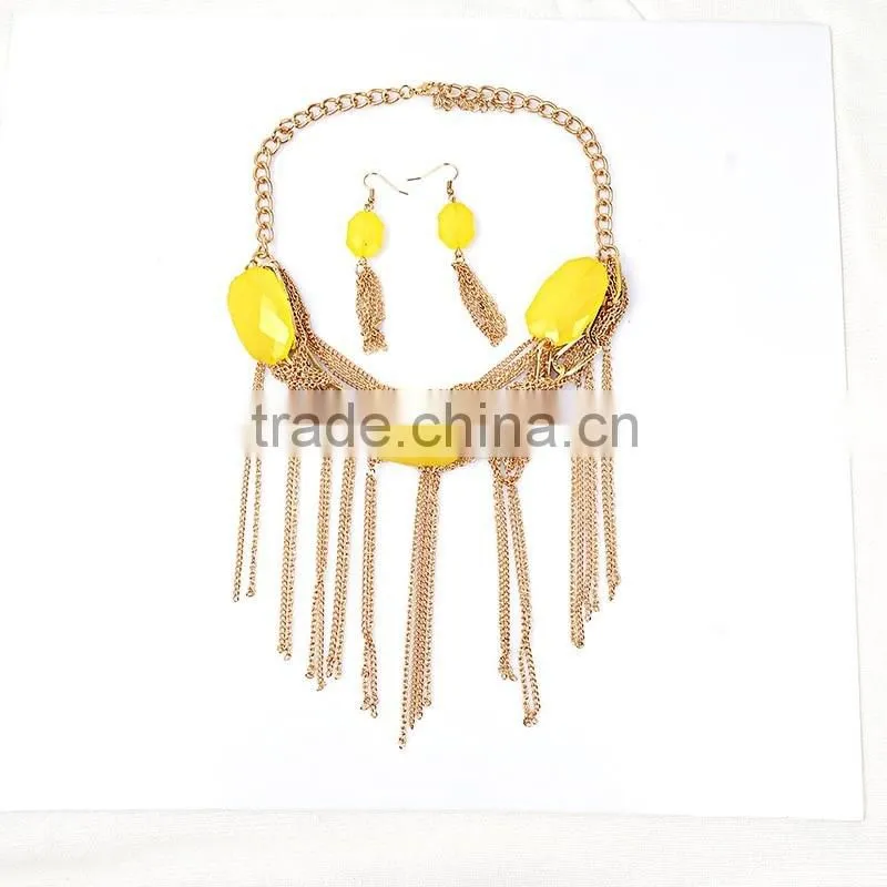 2016 Women Jewelry Necklaces Cord Charms Tassel Necklace