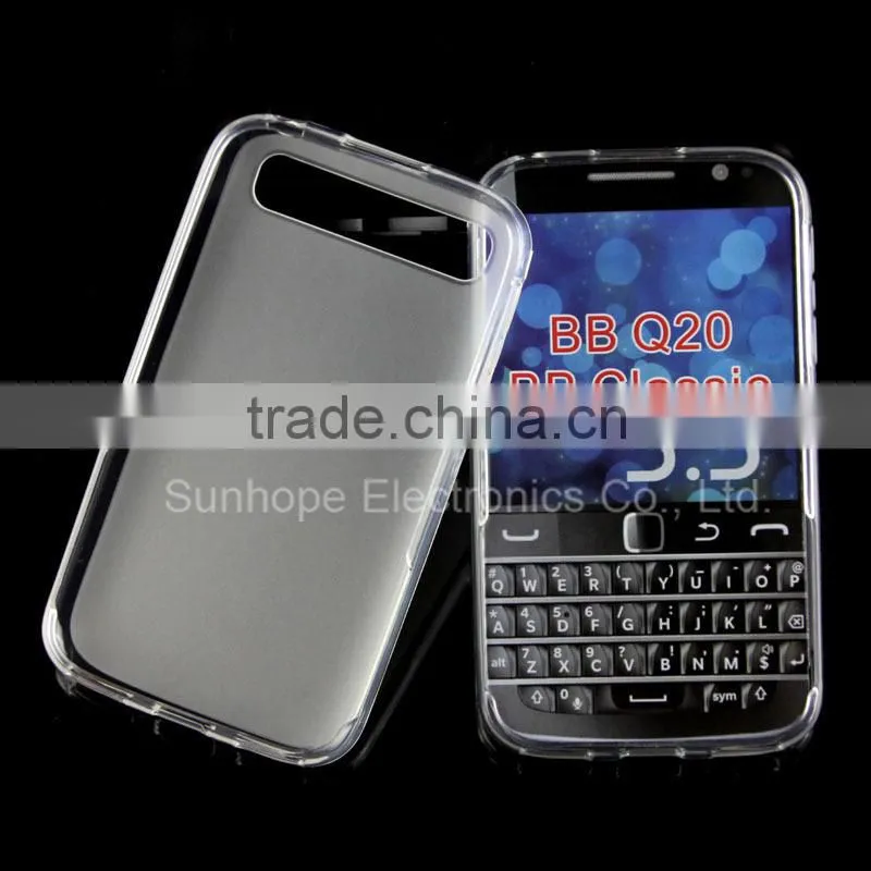 mist side pudding TPU soft mobile cell phone cover case shell for Blackberry BB Classic Q20