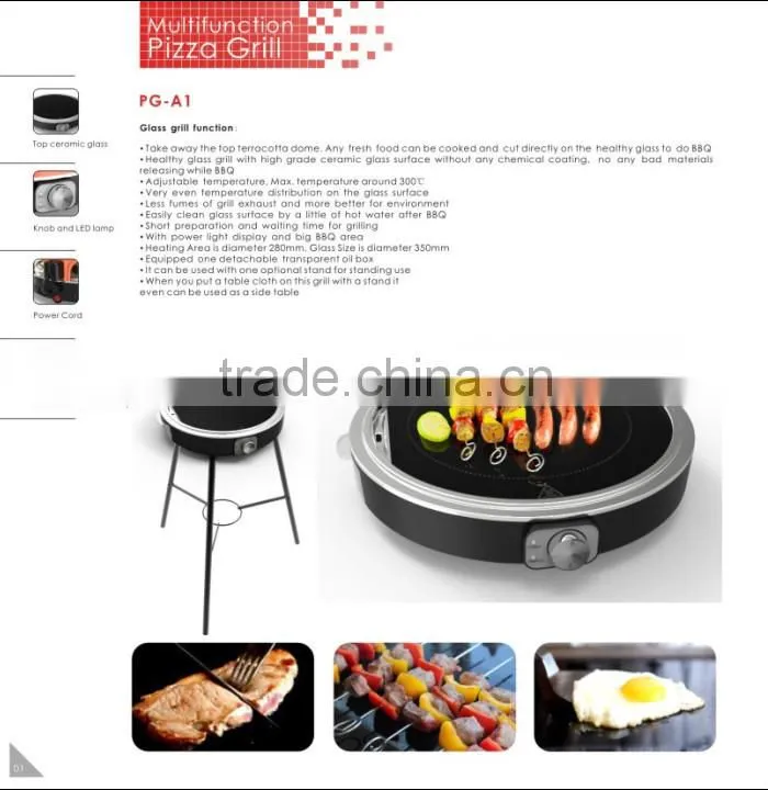 6 person new coming Multifunction Pizza Grill