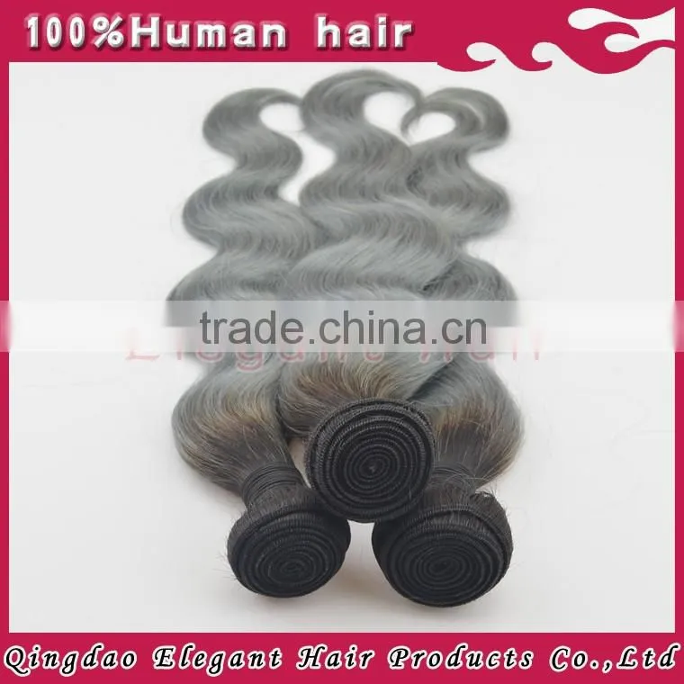 2015 alibaba hot sell christmas cheap indian virgin human ombre hair with high quality