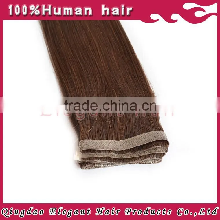 Top quality 6a malaysian human hair remy double drawn hand tied hair extensions