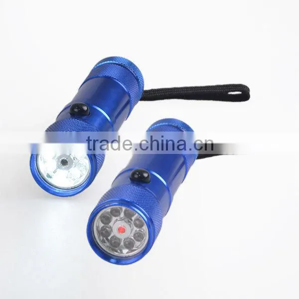 8 + 1 LED Aluminum Case 8 LED Flashlight with Laser Pointer