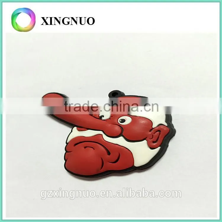 Fanny cute cartoon long red nose shape silicone key chain