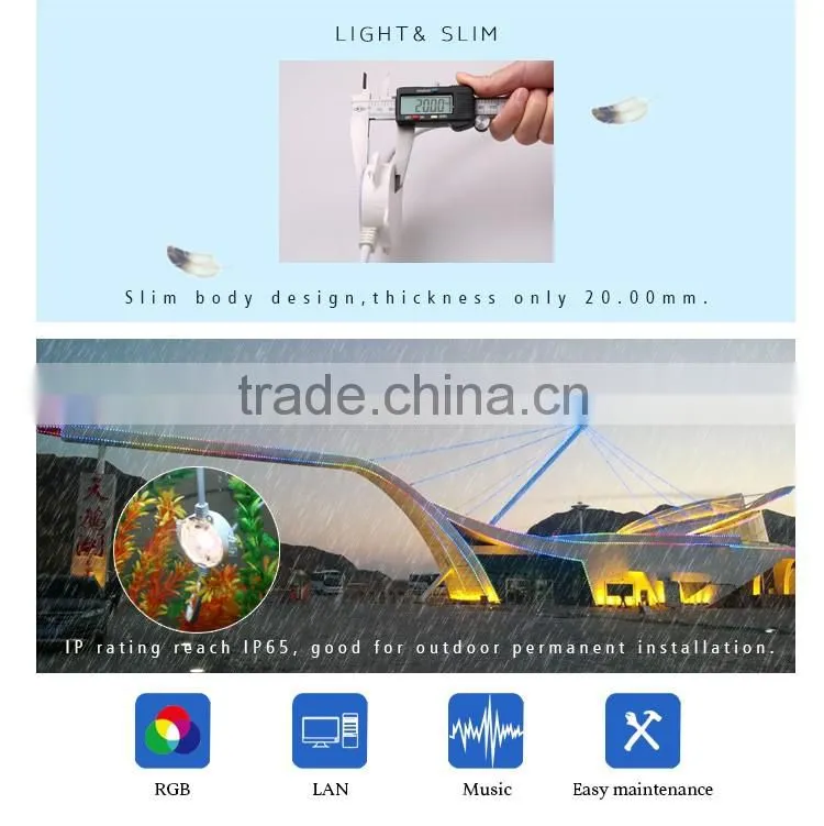 intelligent matrix control LED curtain wall light