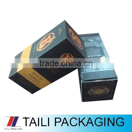 Strong Red Wine Packing Box with Hot Stamping and Embossing Finish