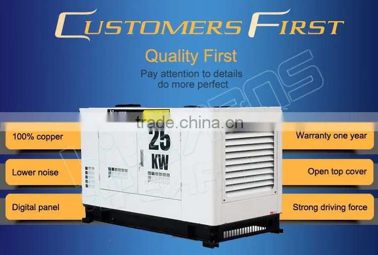 25KW silent deutz water cooled engine diesel generator