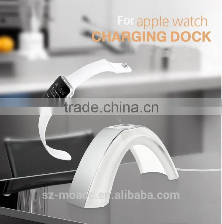 Aluminum and acrylic material Rainbow for Apple Watch Stand,Aluminum Display For Apple Watch Charger Stand