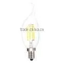 E14 C35S led candle light AC100-140V/220-240V Glass housing 2W 4W CE RoHS C35 led filament bulb