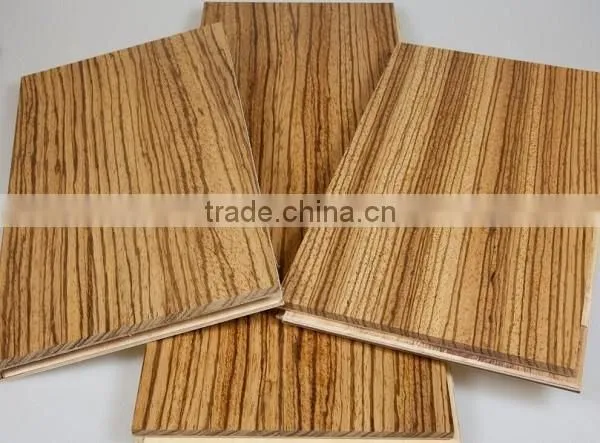 herringbone African zebrawood engineered parquet flooring