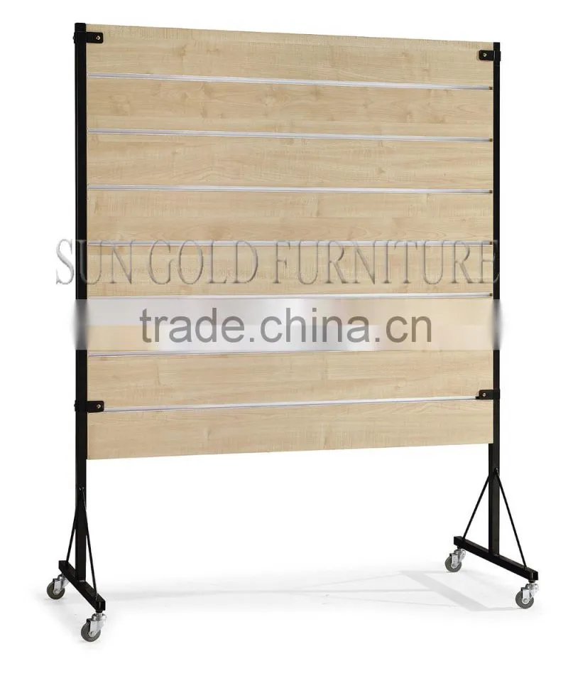 Double side slatwall display, clothing slatwall display for supermarket(SZ-WDR008)