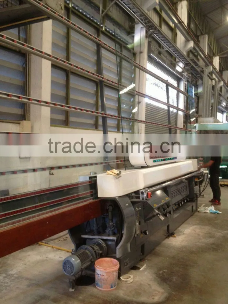 PLC control glass miter edging machine