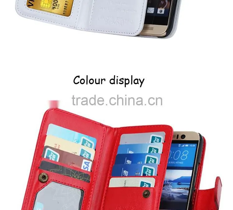 Wallet Credit Card Stand Leather Case For Samsung Galaxy S6 G9200/HTC One M9,Leather Case For HTC ONE 2 M9 Amazon mobile phones