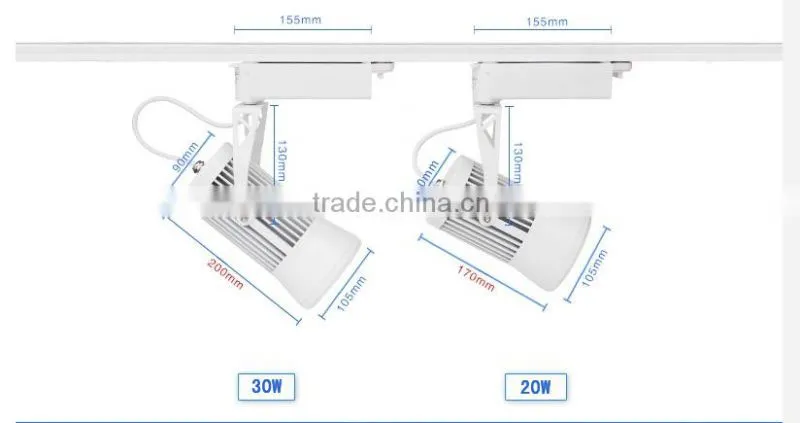 LED Track Light 20W 30W Clothing Store Showcase LED Rail Lamp LED Spotlights
