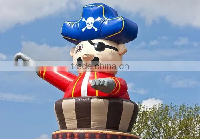 Hot sale backyard water rock climbing wall pirate theme climbing tower inflatable rock climbing wall