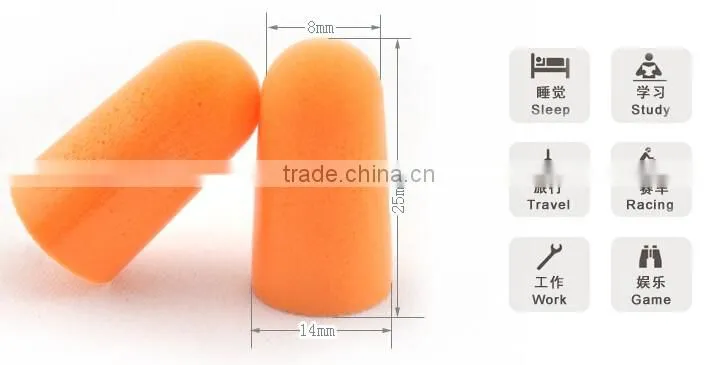 CE Cotton String Earplug Safety Ear Plugs Foam