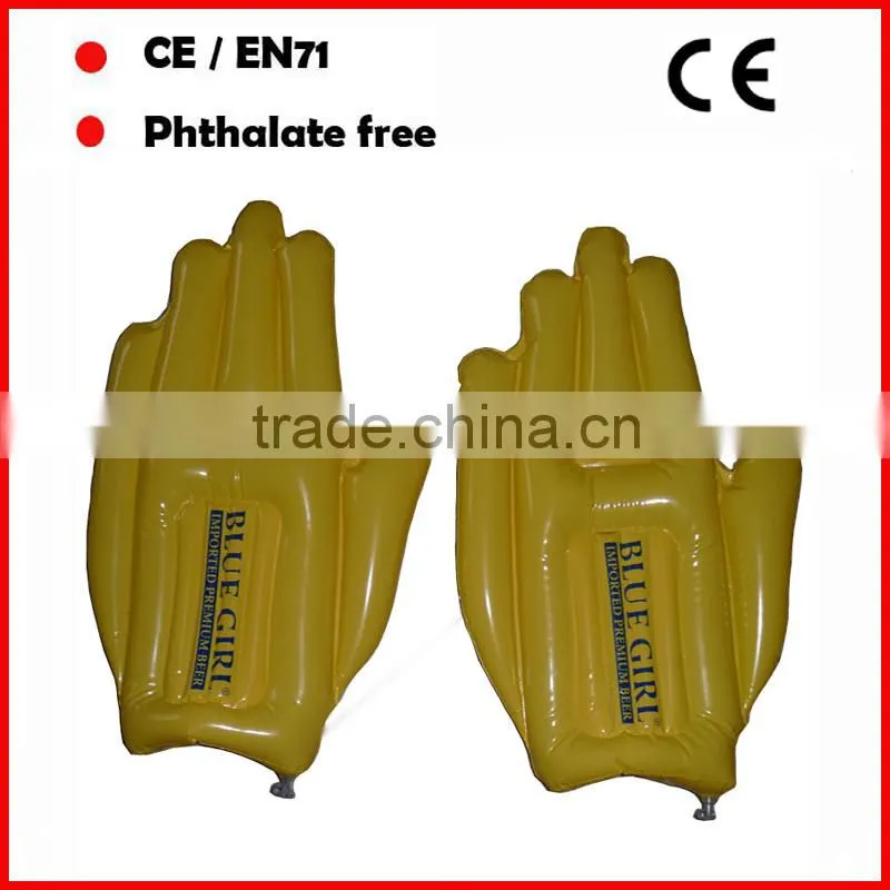 Black PVC inflatable hand