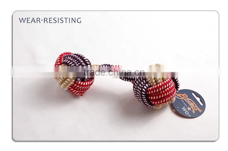 small-size rope toy for pet dog with cotton knot directly provide
