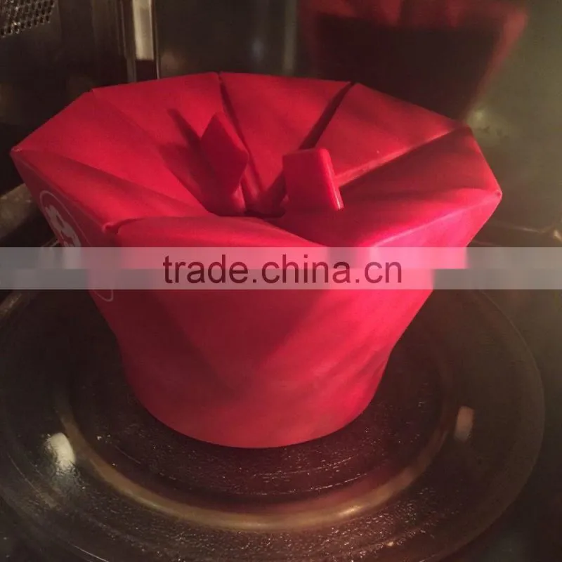 foldable Microwave Silicone Popcorn Bowl SGS,FDA,LFGB certified Popcorn Bowl