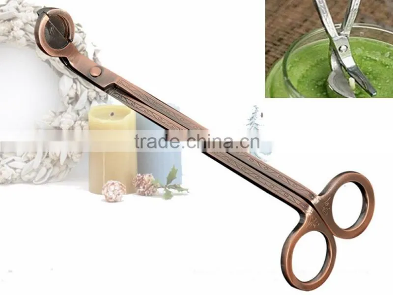 Silver Stainless Steel Candle Wick Trimmer Oil Lamp Scissor Cutter Snuffers