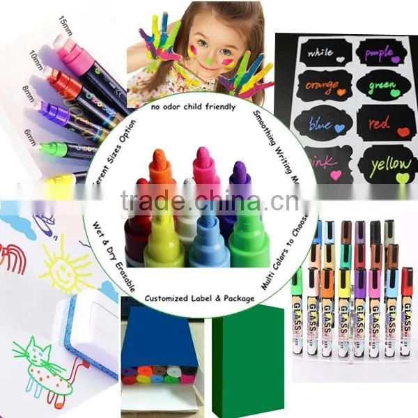New Design Non-toxic Multi-use Easy Erasable Metallic Marker Pack of 4 for Tagging Glassware and Ceramics