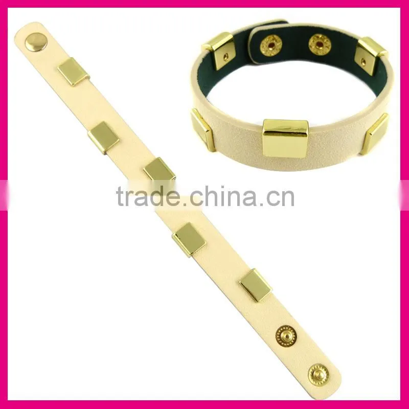 BR5015-3(1)gold leather bracelet wholesale alibaba gold member