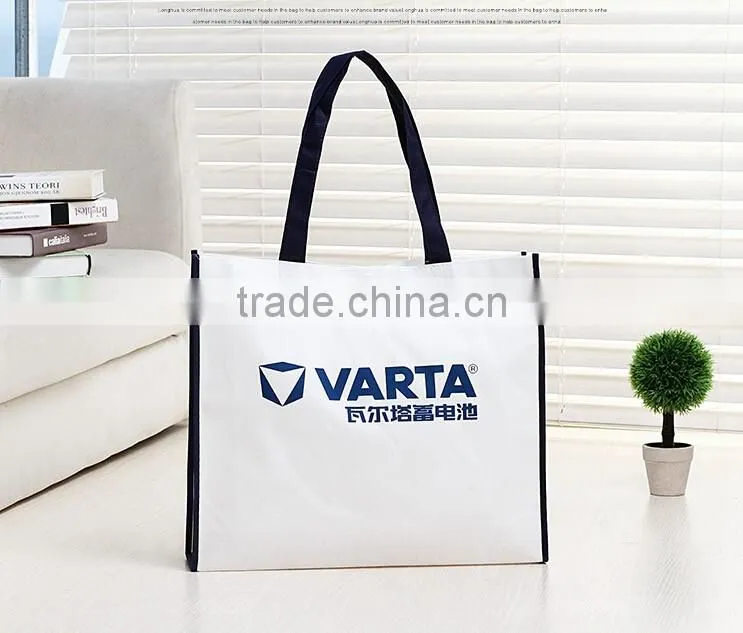 non-woven handle shopping bags button closure with silk printing
