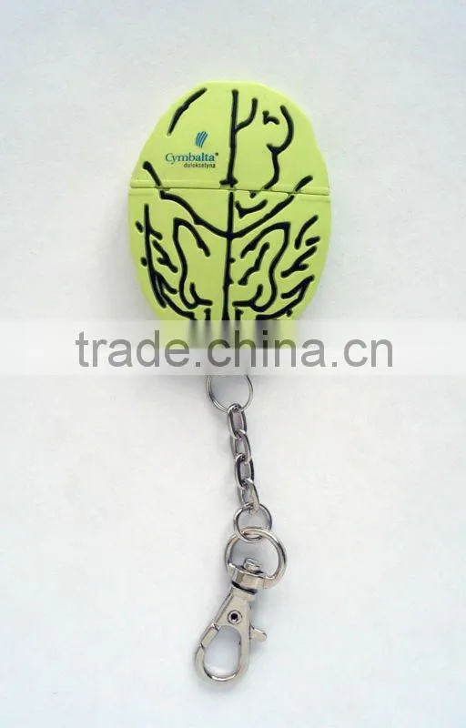 oval shape usb flash drive with keychain