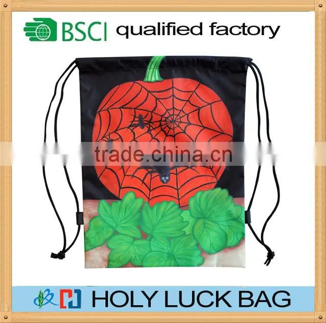 2016 christmas gift nylon polyester drawstring bag rucksack HL-PB044
