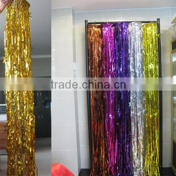 2016 new product metallic foil column with five point star for party and home decoration