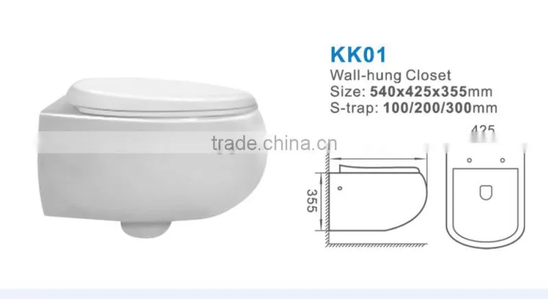 Hot sell Ceramic wc sanitary ware wall hung toilet