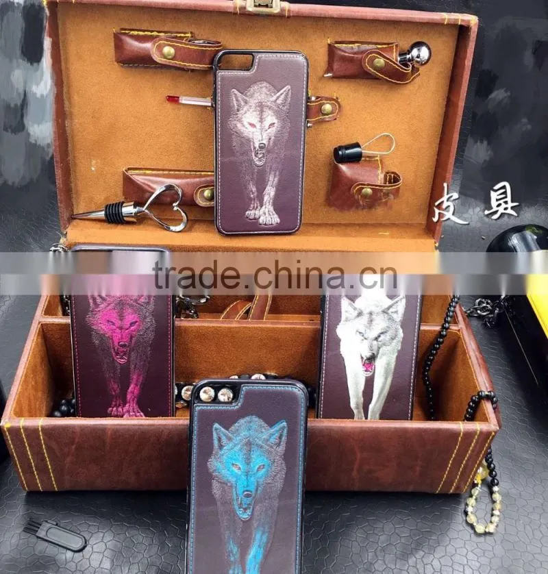 Luxury 3D Wolf SLIM PU Leather Case Cover For Apple iPhone 6 6S & 6 PLUS