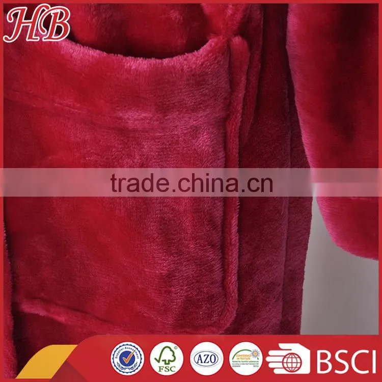 flannel fleece long bathrobe