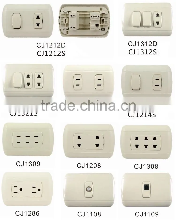 High quality and lower price American style socket 15A electrical plugs and sockets