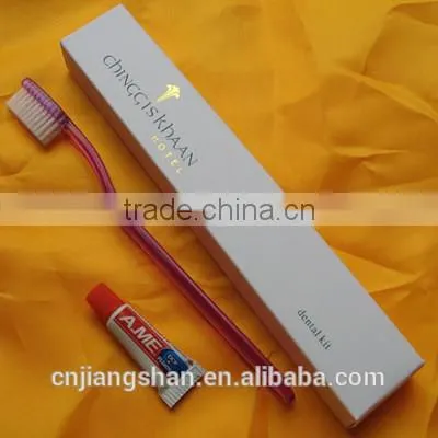 disposable toothbrush with small toothpaste