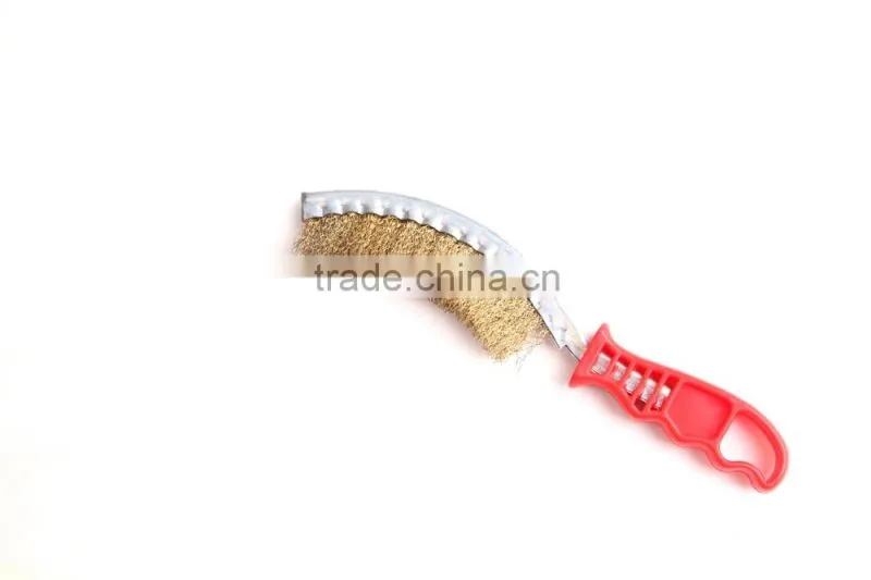 plastic crimped wire hand scratch brushes, length 265 mm 10 1/2"