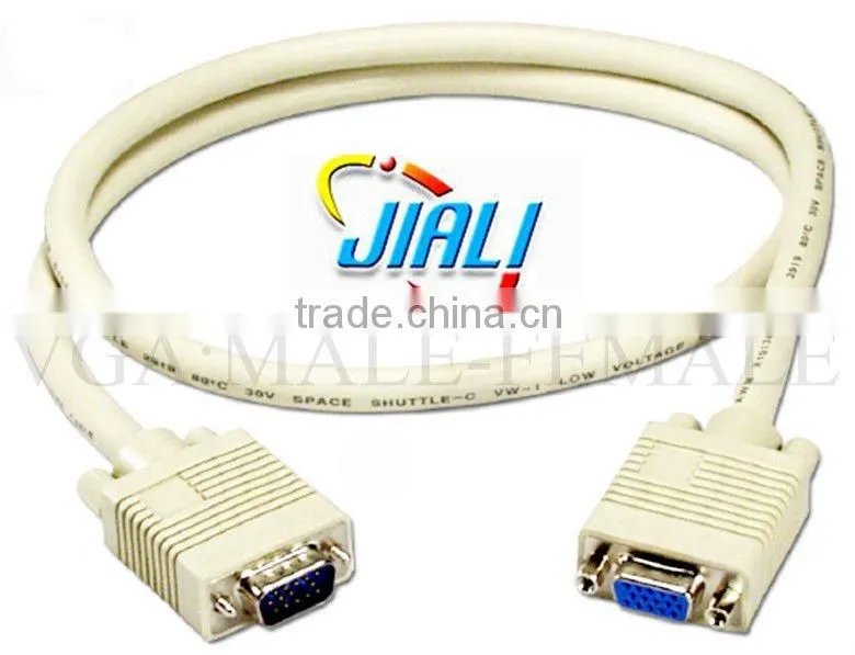 vga 15pin male to vga 15pin female cable for computer