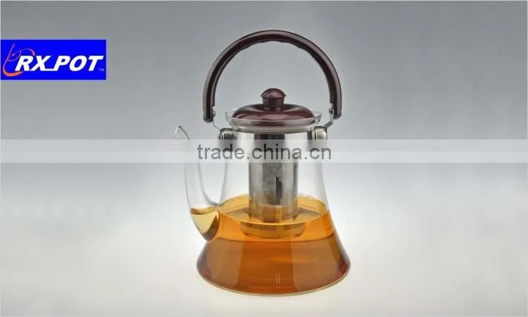 High quality heat resistant borosiilcate pyrex hand made mouth blown coffee pots 800P/1500P