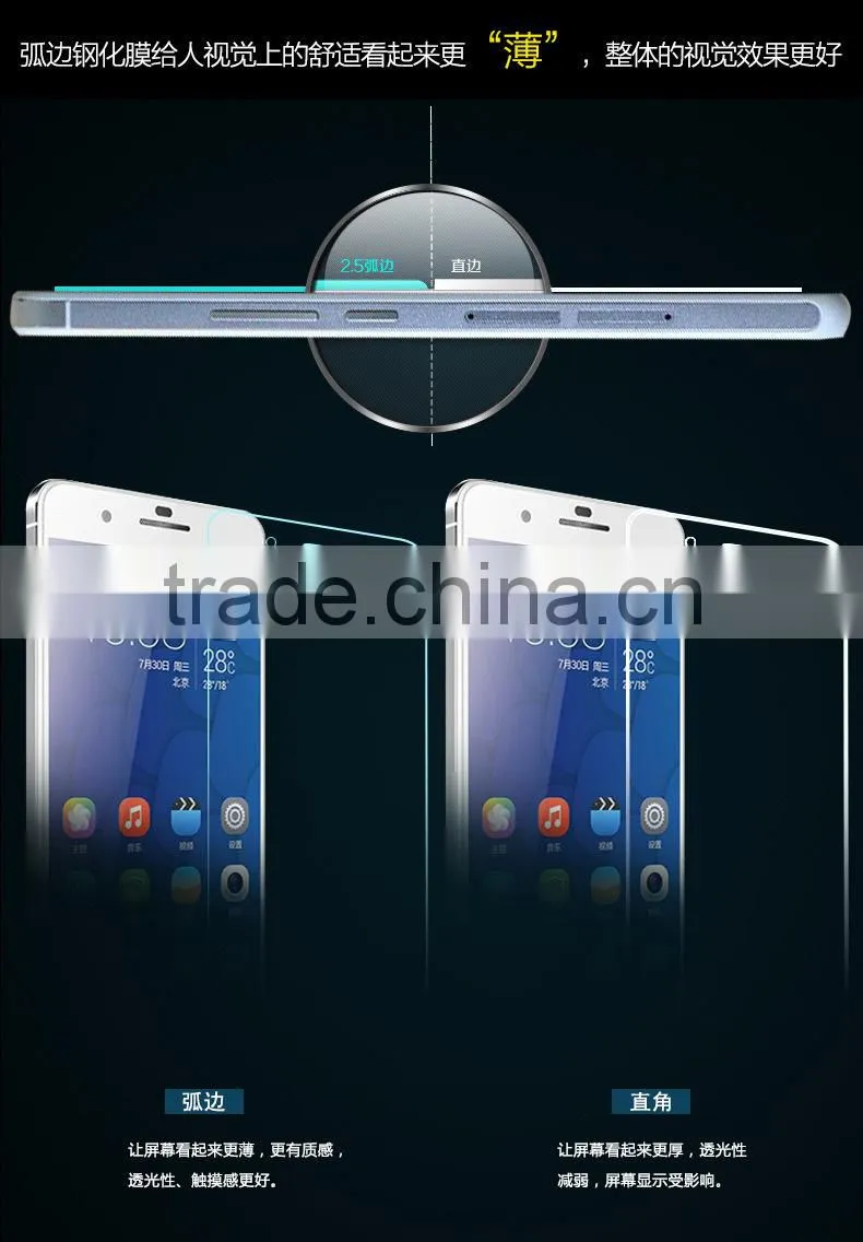 China Anti-fingerprint Tempered Glass Screen Protector For Huawei Honor 6