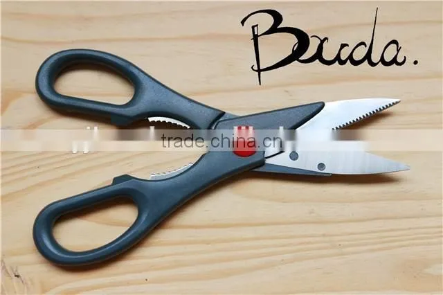 Multifunction high quality kitchen scissors with plastic handle BD-S1701