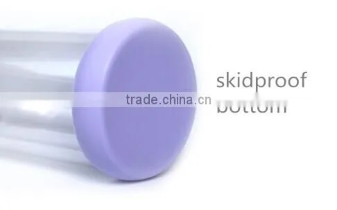 double wall borosilicate glass water bottle PP material with strainer