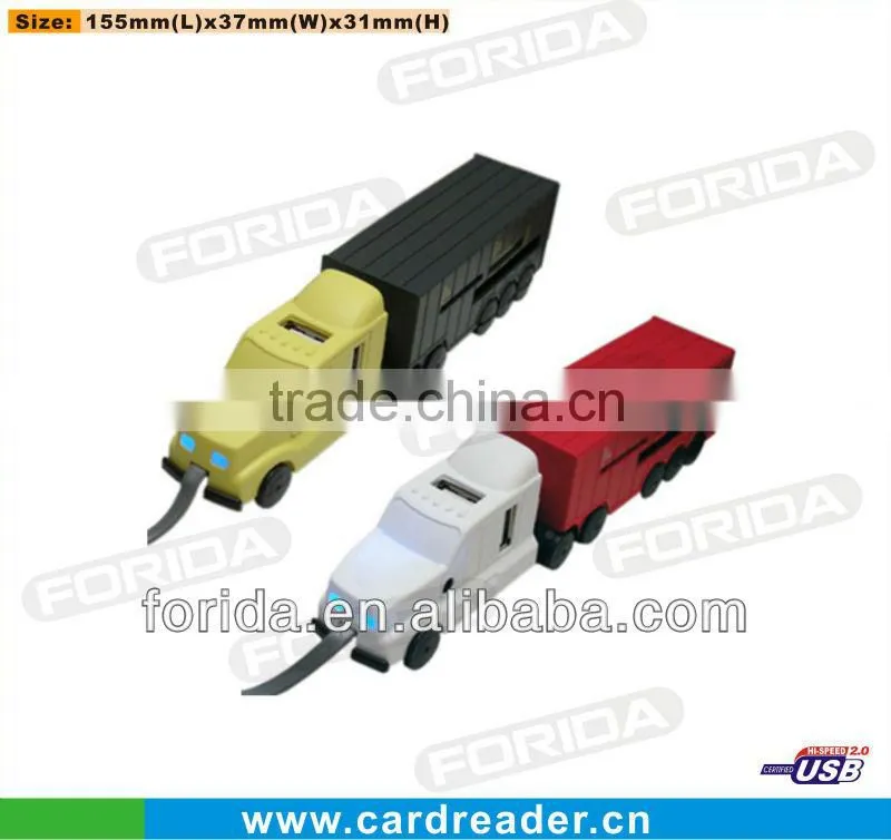 Truck style usb 2.0 hub combo card reader driver with usb cable