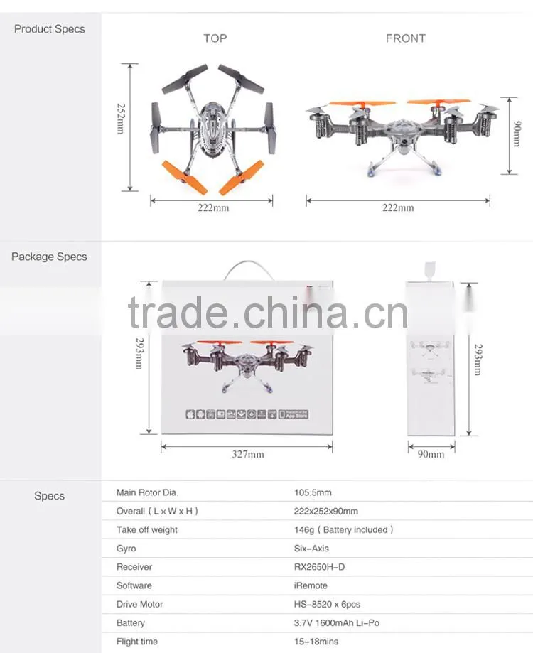 Wholesale RTF version wifi drone, walkera qr y100 quadcopter with devo 4 transmitter