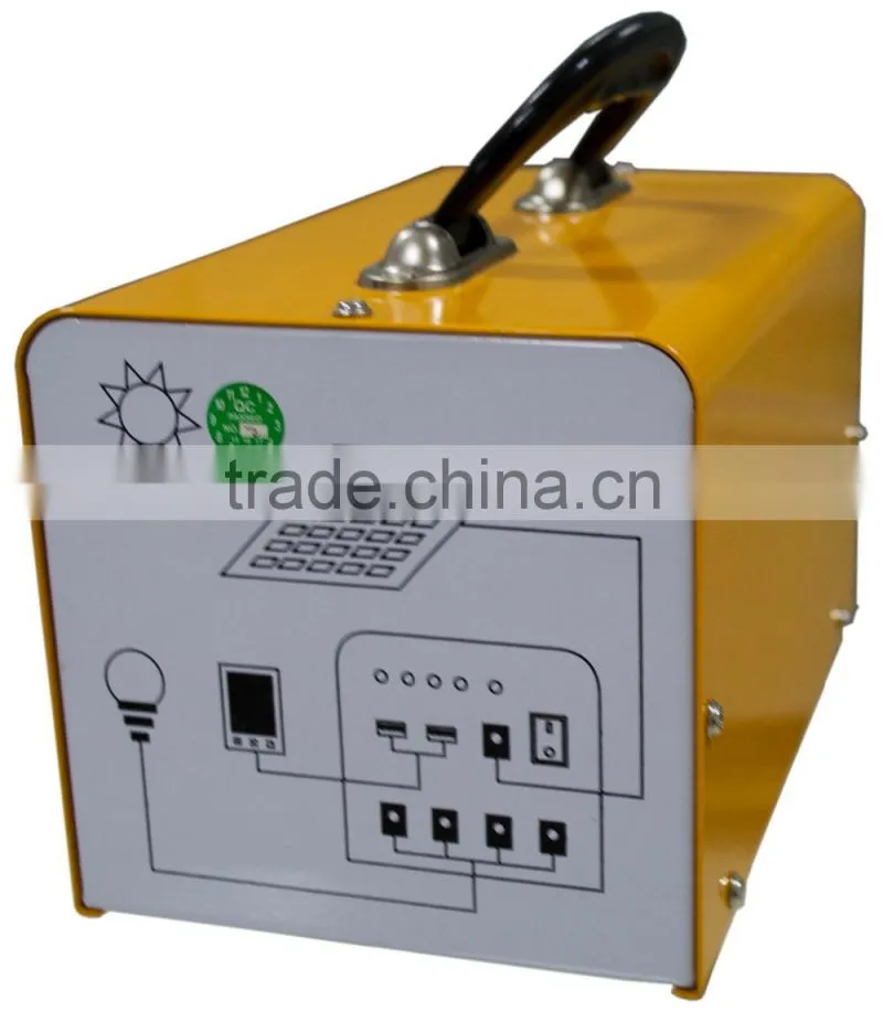 Factory price solar DC home and outside lighting system/portable 10 watt 12v solar light dc camping generator