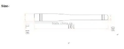 SW433-ZT100 - 433mhz 100mm high performance SMA Wireless RF Straight rod antenna