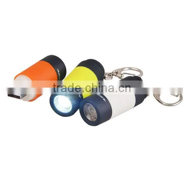 CE Certification ABS Colorful USB Rechargeable MINI LED Torch