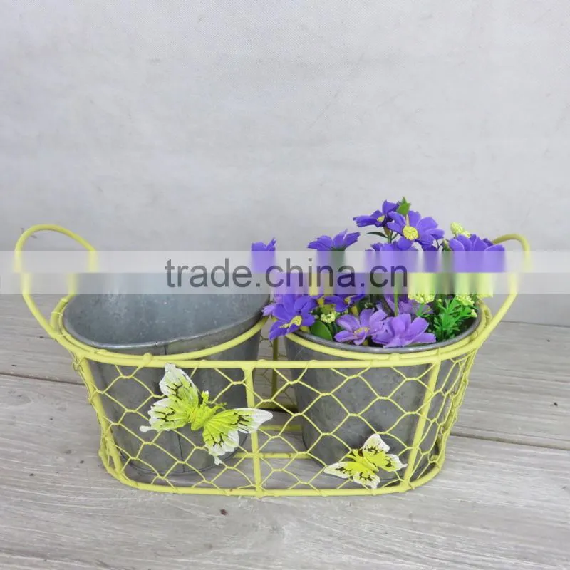wire mesh basket 2 zinc pot inside