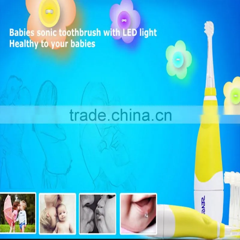 2016 trending products baby kid use sonic nano gold toothbrush with LED light