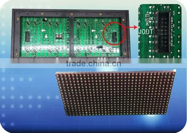 Dual Color RG P10 16x32 dot outdoorled led display screen module