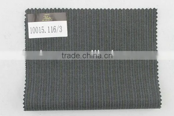 Filarte Super130 stripe Italia design worsted 100 wool men's suiting fabric in stock