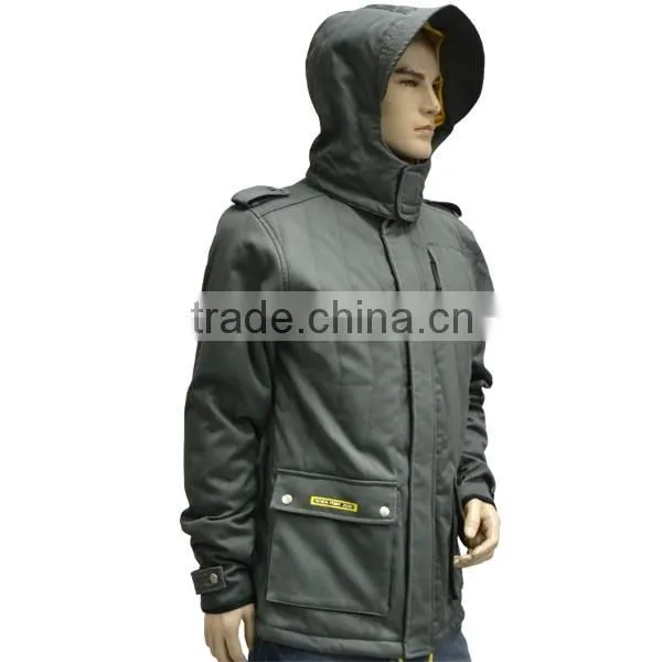 Men's Padded Jacket parka with removable hood